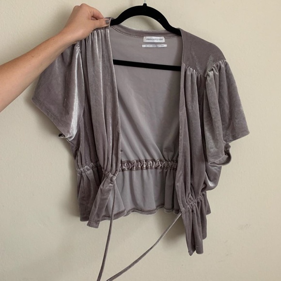 Urban Outfitters Tops - Urban Outfitters velvet goldie tie top